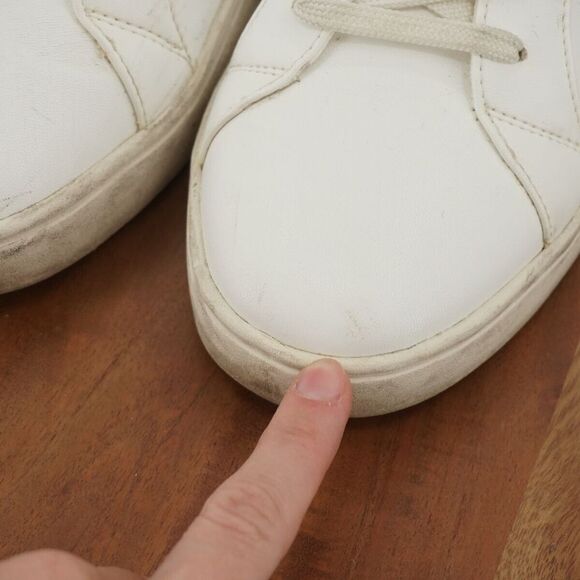 Thousand Fell Womens Vegan Lace Up Sneakers Size 8 White Midnight Blue - Picture 7 of 12